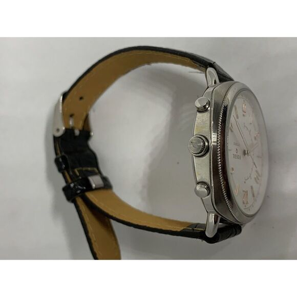 Fossil FTW1200 Women's Black Leather Analog Silver Dial Hybrid Smartwatch JD447 - Picture 7 of 11